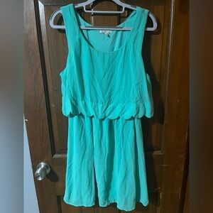 Charlotte Russe Aqua Sleeveless Mini Dress
